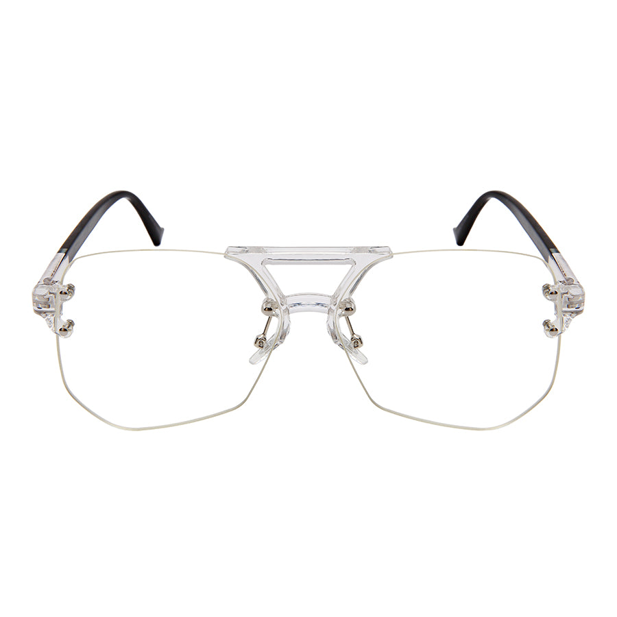 RETRO GEOMETRIC UNISEX PERSONALITY CLEAR LENS BULK WHOLESALE 1404-FLCL