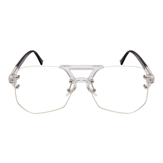 RETRO GEOMETRIC UNISEX PERSONALITY CLEAR LENS BULK WHOLESALE 1404-FLCL