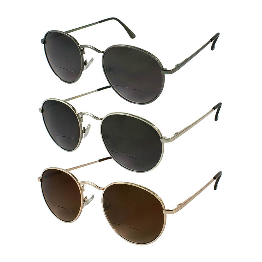ROUND BIFOCAL UNISEX BULK READING SUNGLASSES 20966SBF