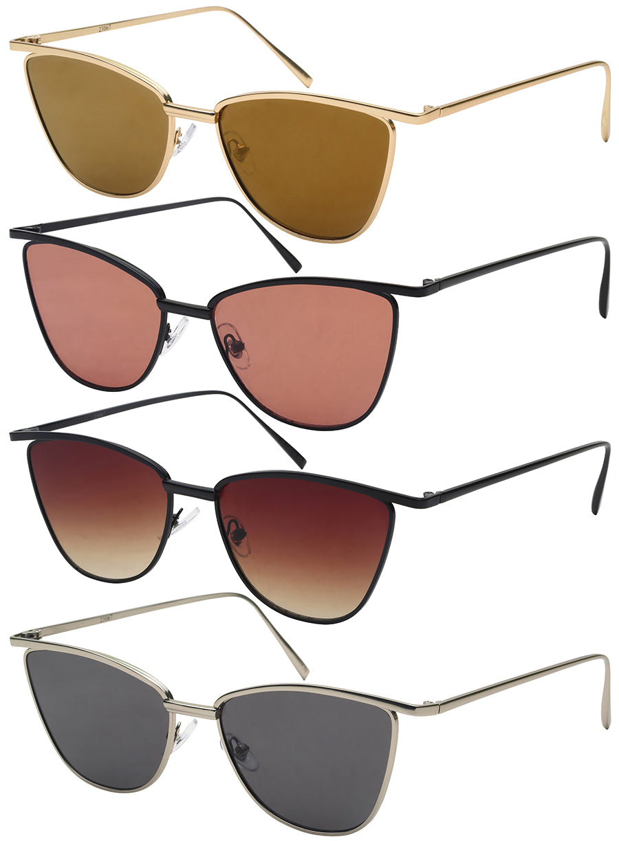 CAT EYE STYLE SUNGLASSES | 23067-FLKGM | UV400