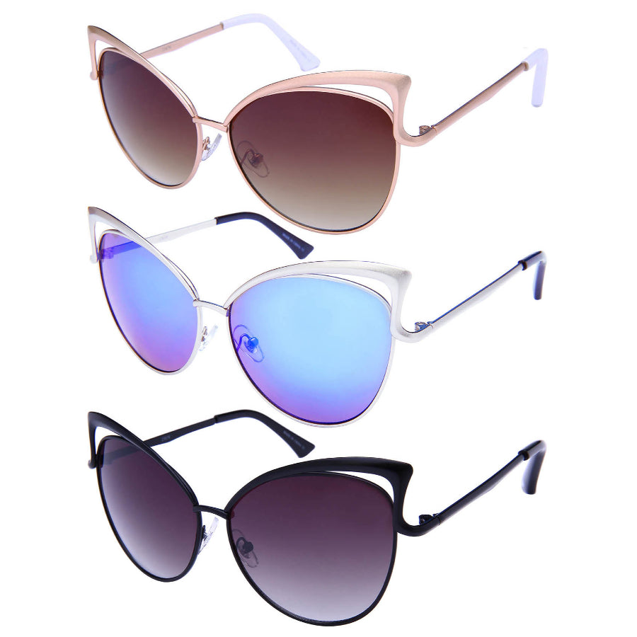 CAT EYE LADIES BULK WHOLESALE SUNGLASSES 23070-REV
