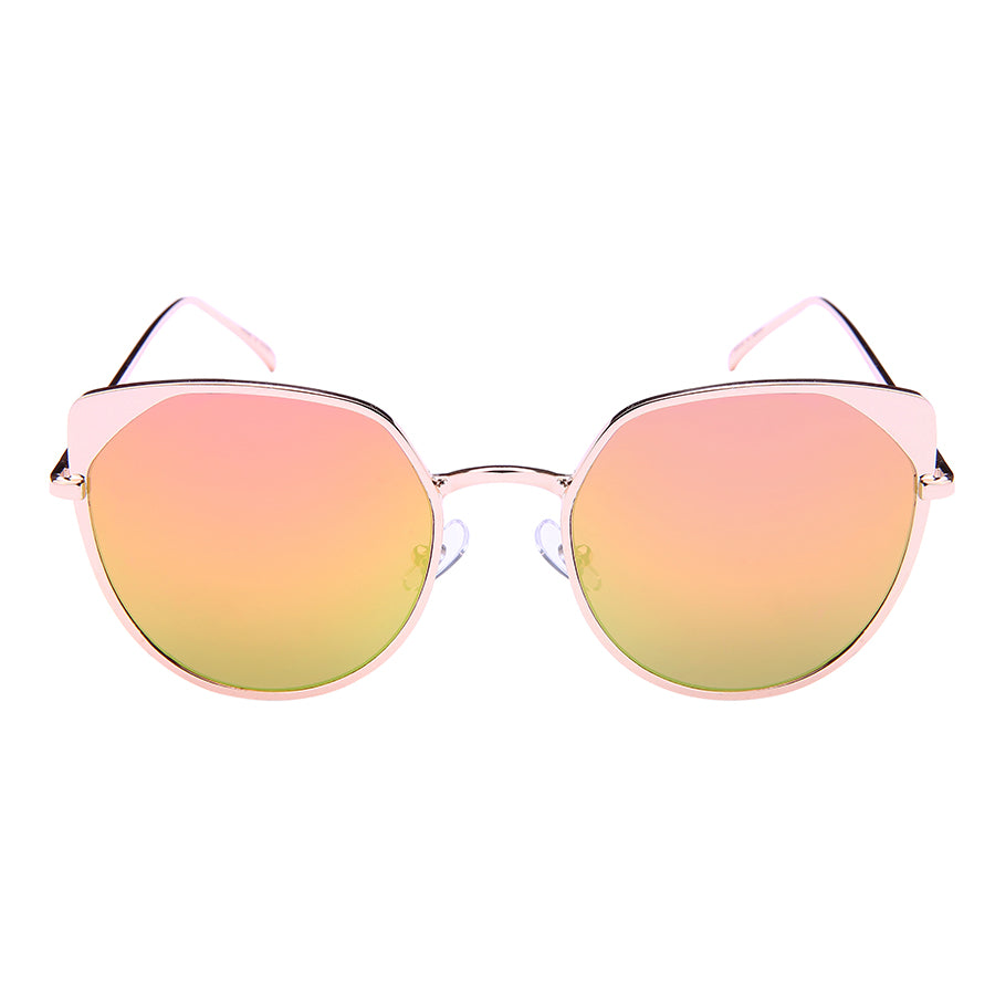 CAT EYE WOMEN METAL WHOLESALE SUNGLASSES 23075-FLREV