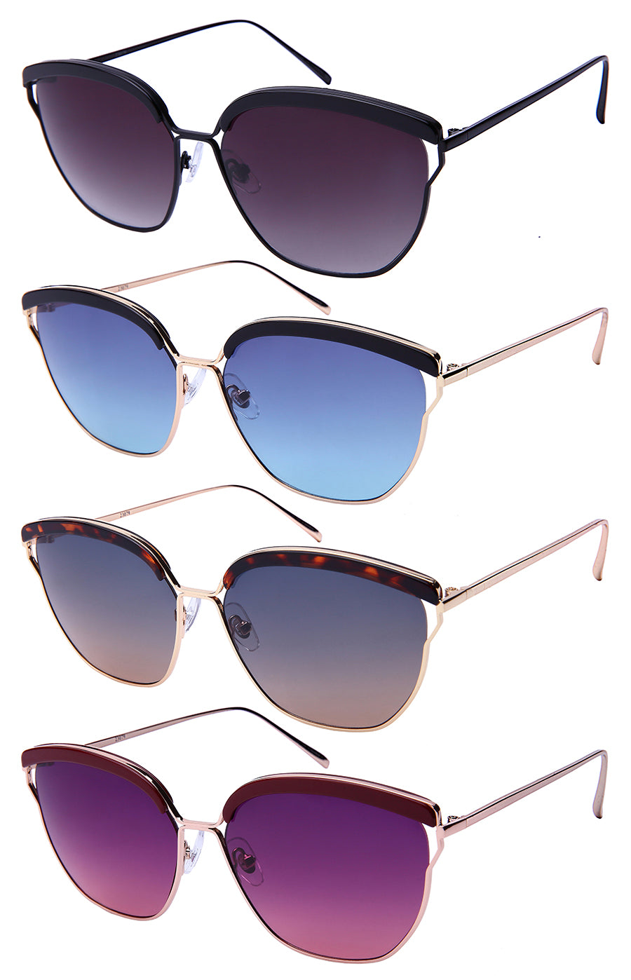 GEOMETRIC STYLE BULK WHOLESALE SUNGLASSES 23079-OCR