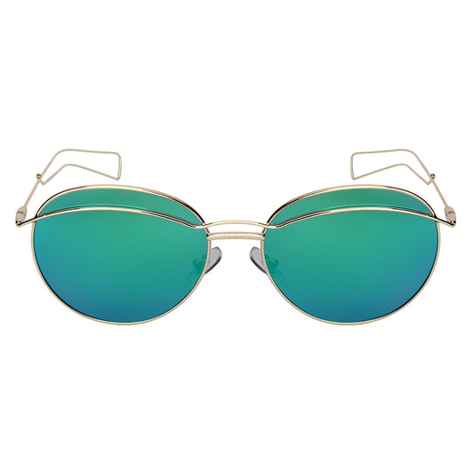 ROUND WOMEN METAL SUNGLASSES IN BULK 23081-FLREV