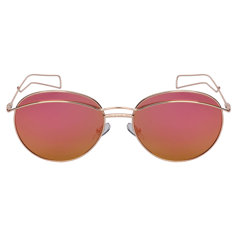 ROUND WOMEN METAL SUNGLASSES IN BULK 23081-FLREV