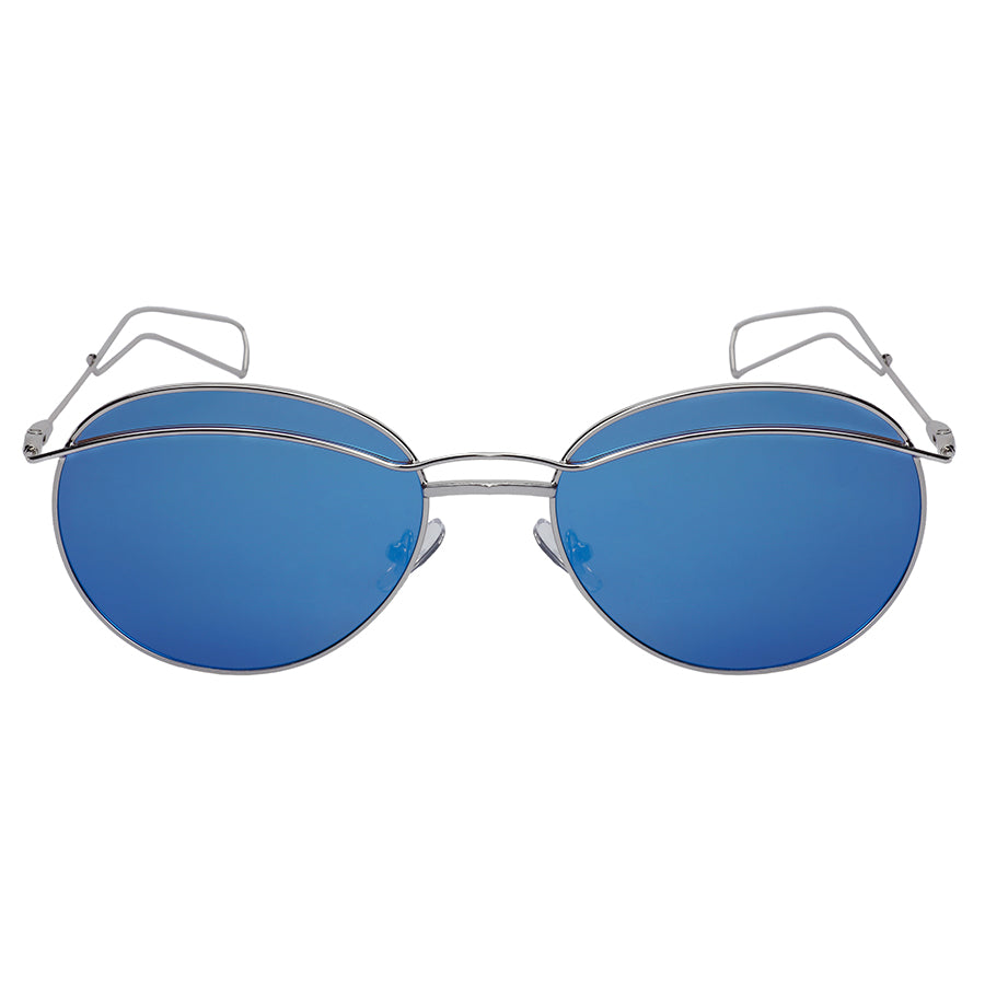 ROUND WOMEN METAL SUNGLASSES IN BULK 23081-FLREV