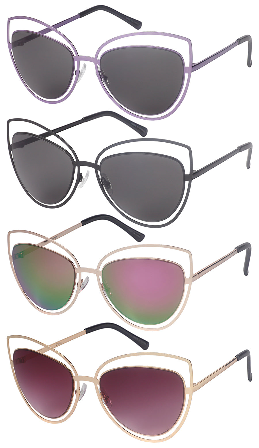 CAT EYE LADIES BULK WHOLESALE SUNGLASSES 23091-REV