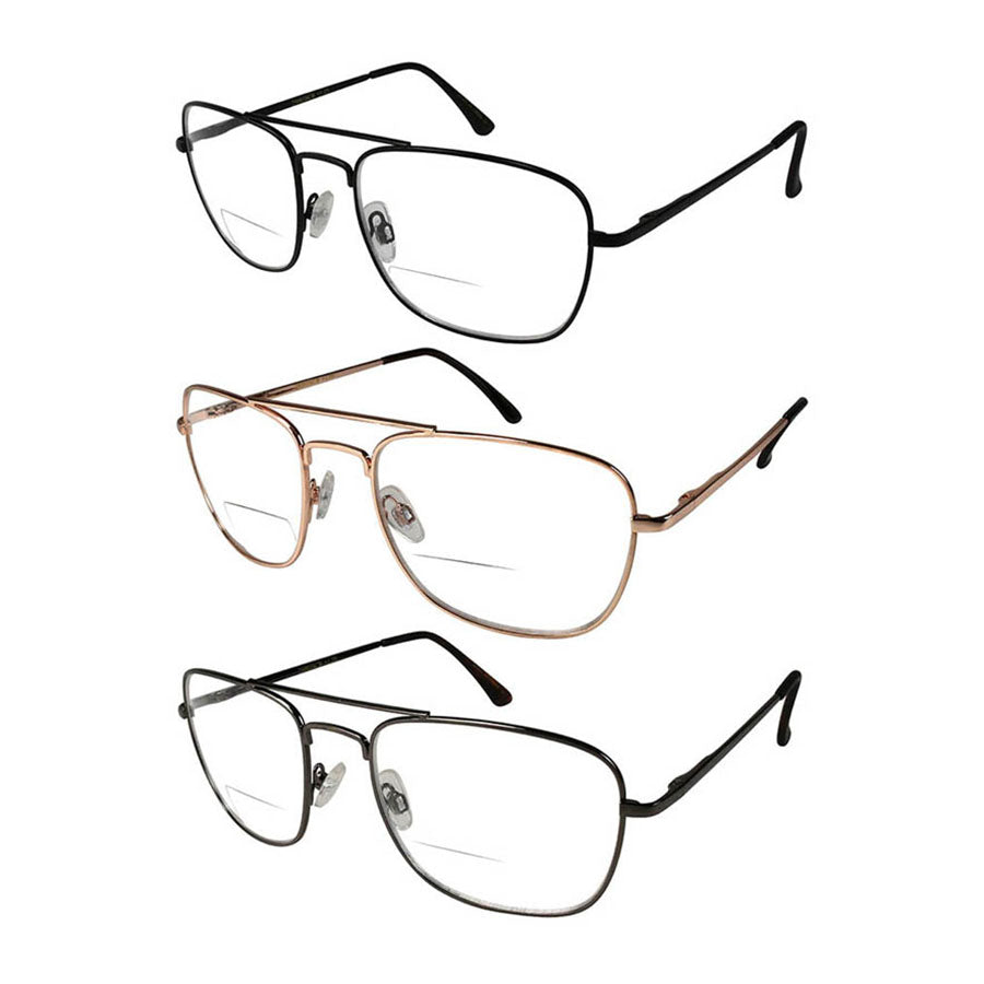 RECTANGULAR MEN CLEAR BIFOCAL READER WHOLESALE 25003SCB