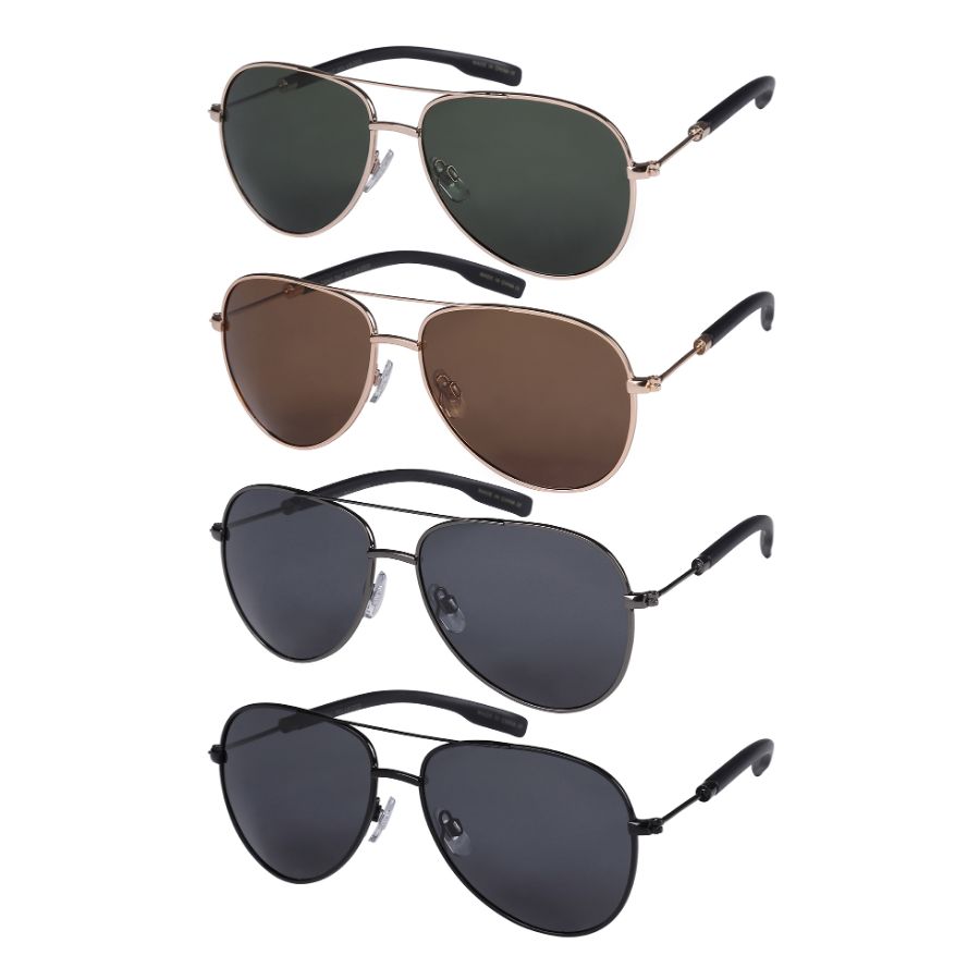 POLARIZED AVIATOR UNISEX SUNGLASSES WHOLESALE 25065-P