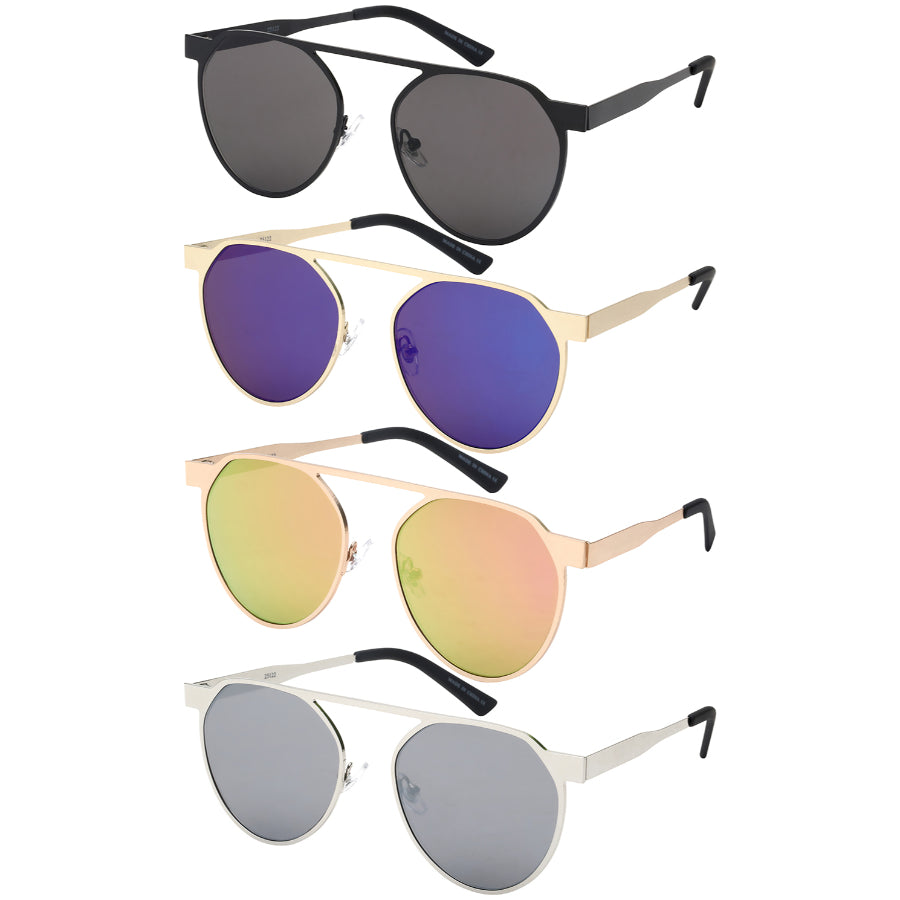 ROUND STYLE BULK WHOLESALE SUNGLASSES 25122-FLREV