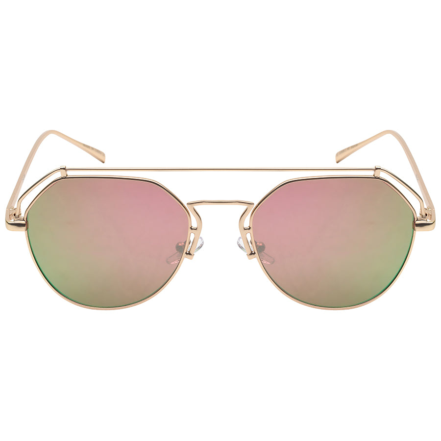 GEOMETRIC SHAPE WOMEN METAL SUNGLASSES 25130-FLREV