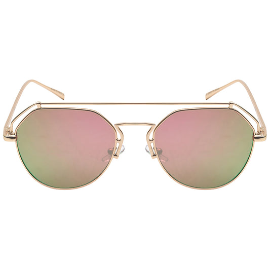 GEOMETRIC SHAPE WOMEN METAL SUNGLASSES 25130-FLREV