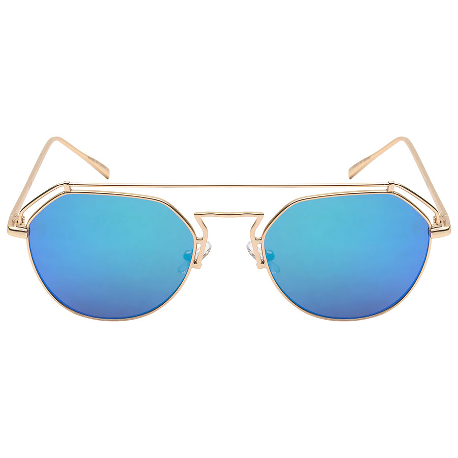 GEOMETRIC SHAPE WOMEN METAL SUNGLASSES 25130-FLREV
