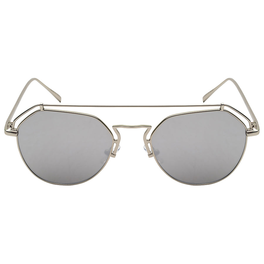 GEOMETRIC SHAPE WOMEN METAL SUNGLASSES 25130-FLREV