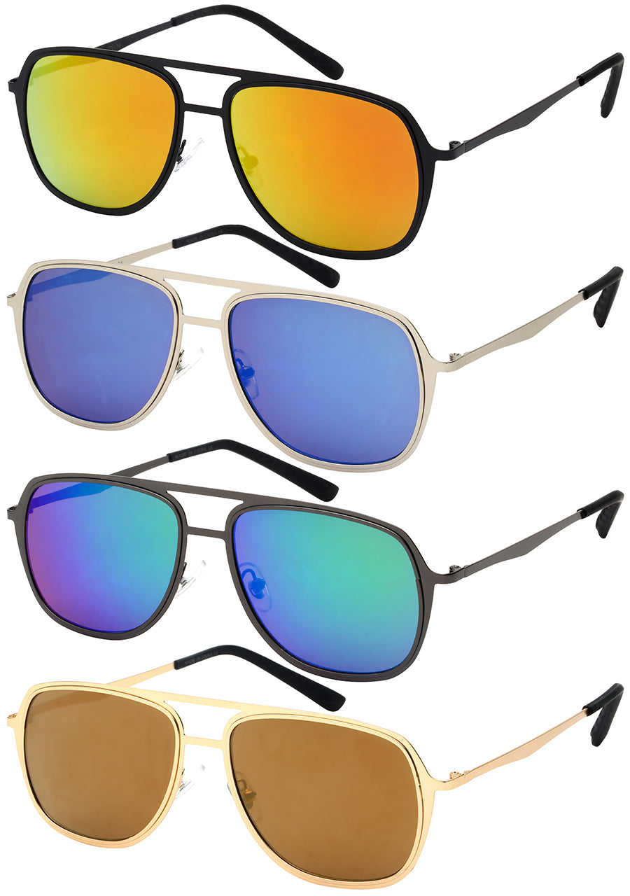SQUARE UNISEX BULK WHOLESALE SUNGLASSES 25136-FLREV