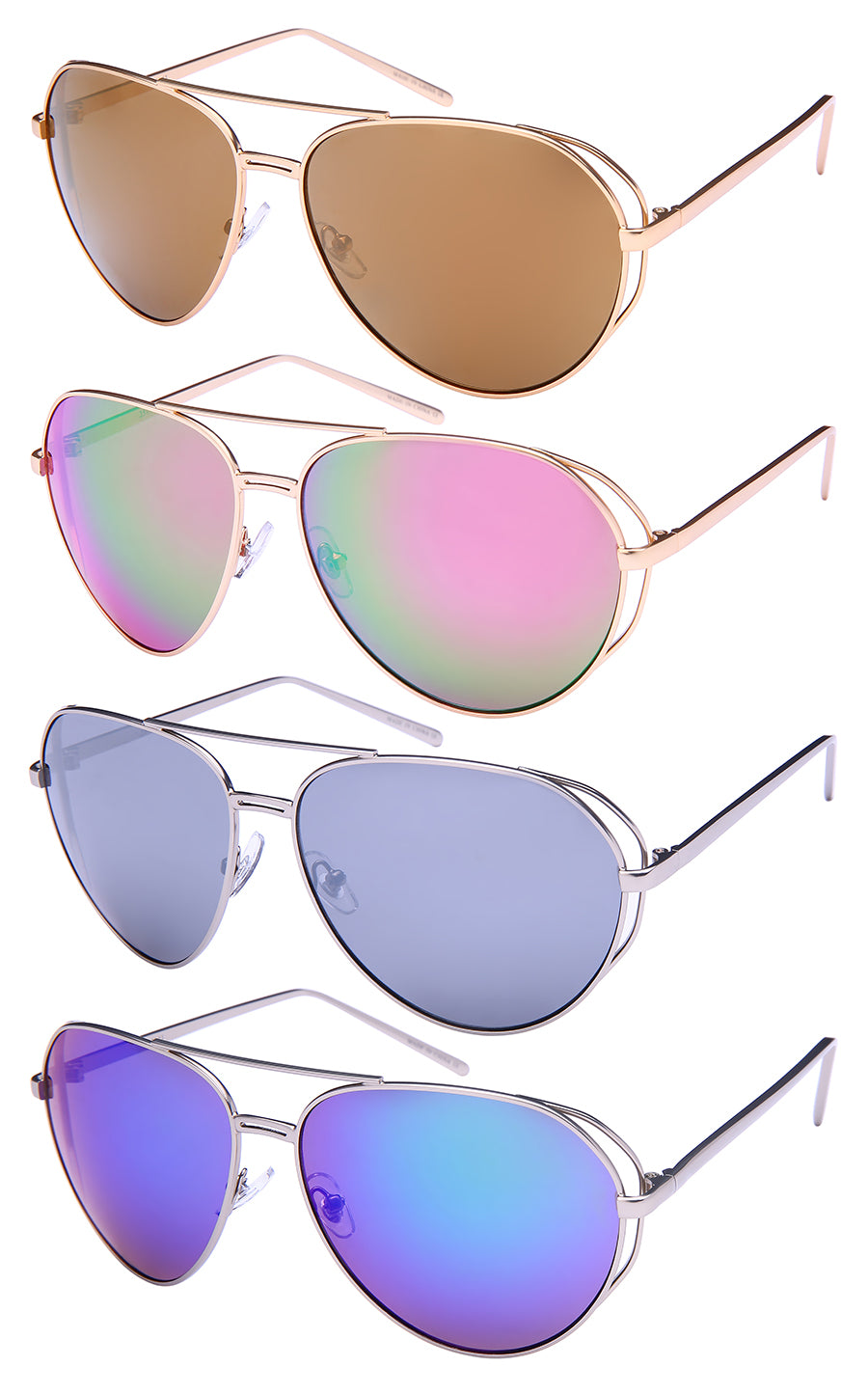 AVIATOR LADIES BULK WHOLESALE SUNGLASSES 25141-REV