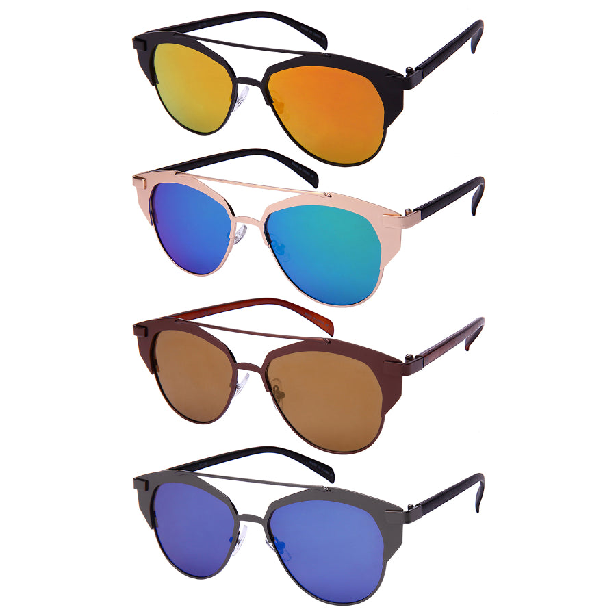 GEOMETRIC SHAPE WOMEN BULK SUNGLASSES 25146-FLREV