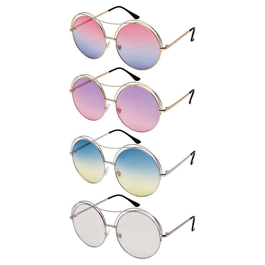 OVERSIZE ROUND WOMEN SUNGLASSES BULK 3118-OCR
