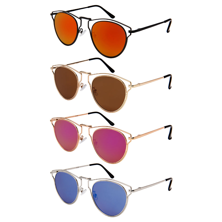 CAT EYE LADIES BULK WHOLESALE SUNGLASSES 3122S-FLREV