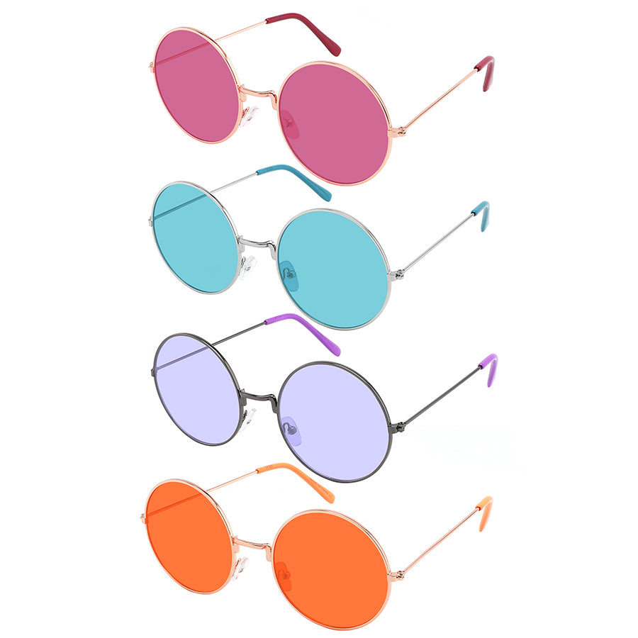 RETRO ROUND METAL UNISEX SUNGLASSES 3129-CR