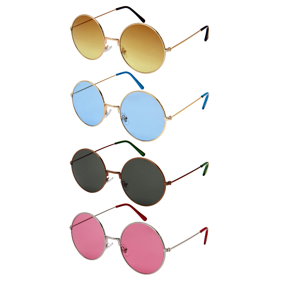 RETRO ROUND METAL UNISEX SUNGLASSES 3129-OCR | UV400