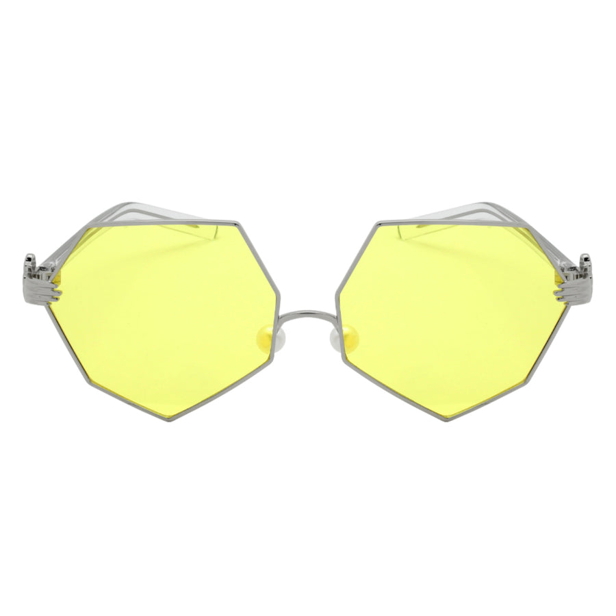 GEOMETRIC SHAPE WOMEN METAL SUNGLASSES WHOLESALE 3136-FLRV