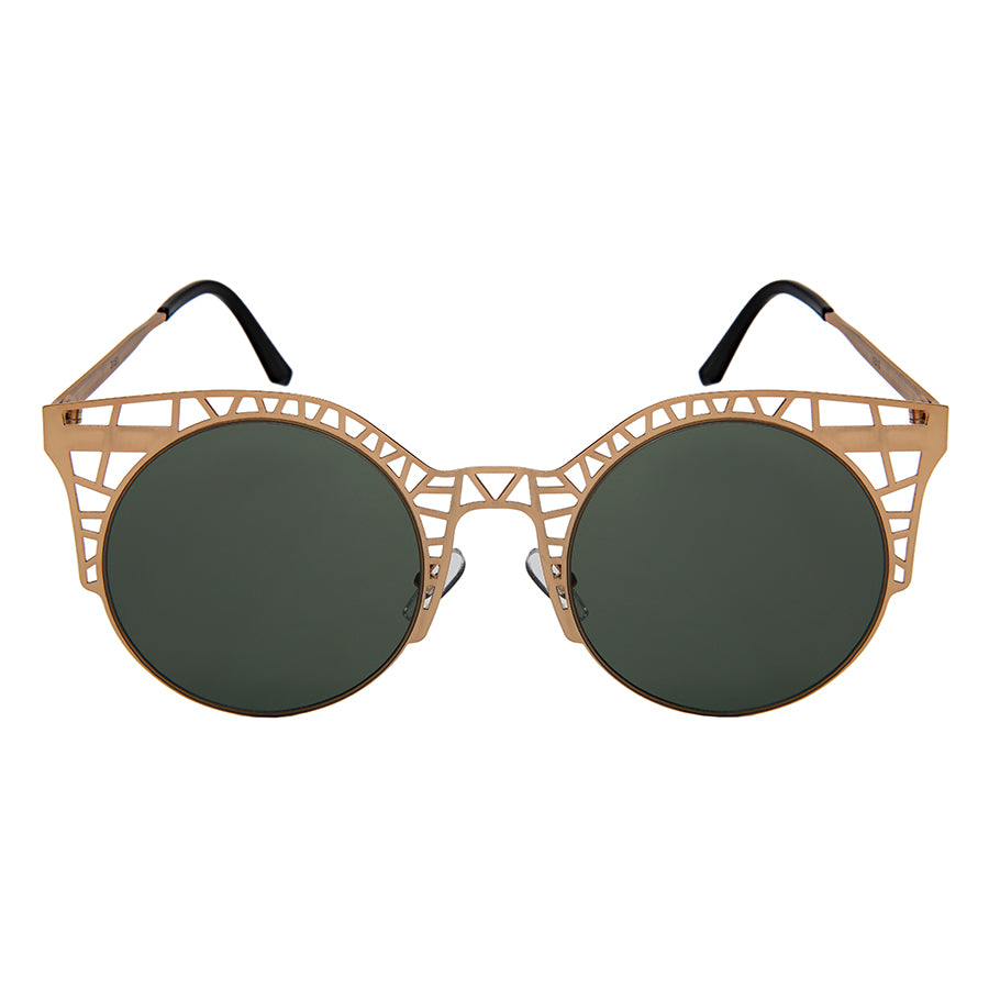 ROUND CUTOUT WOMEN METAL BULK SUNGLASSES 3151-FLREV