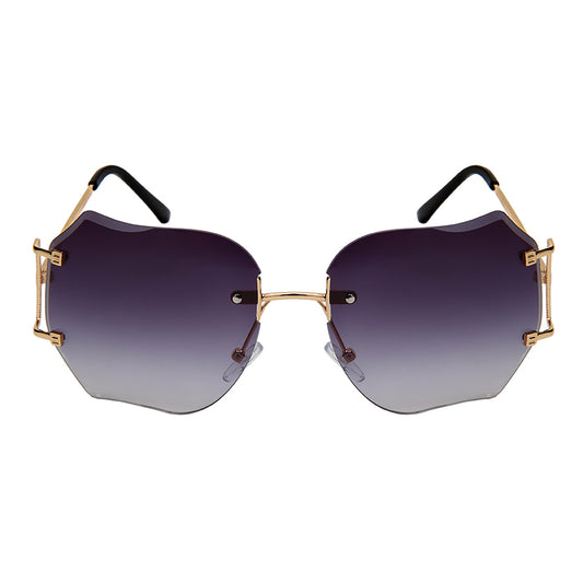 GEOMETRIC SHAPE RIMLESS WOMEN SUNGLASSES IN BULK 3152-AP