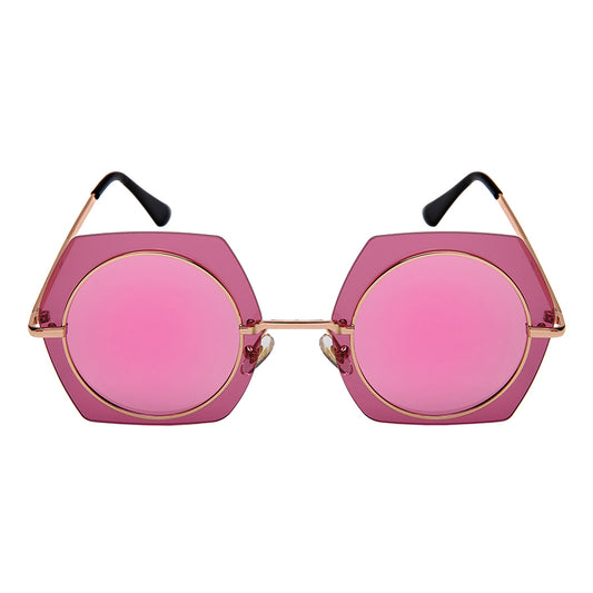 GEOMETRIC STYLE BULK WHOLESALE SUNGLASSES 3164-FLRV