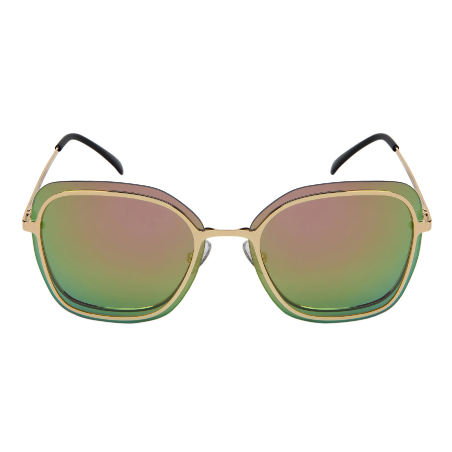 SQUARE FLAT LENS WOMEN SUNGLASSES IN BULK 3205-FLREV