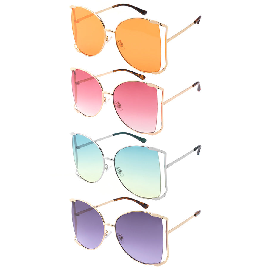 BUTTERFLY WOMEN OVERSIZE WHOLESALE SUNGLASSES 3208-FLOCR