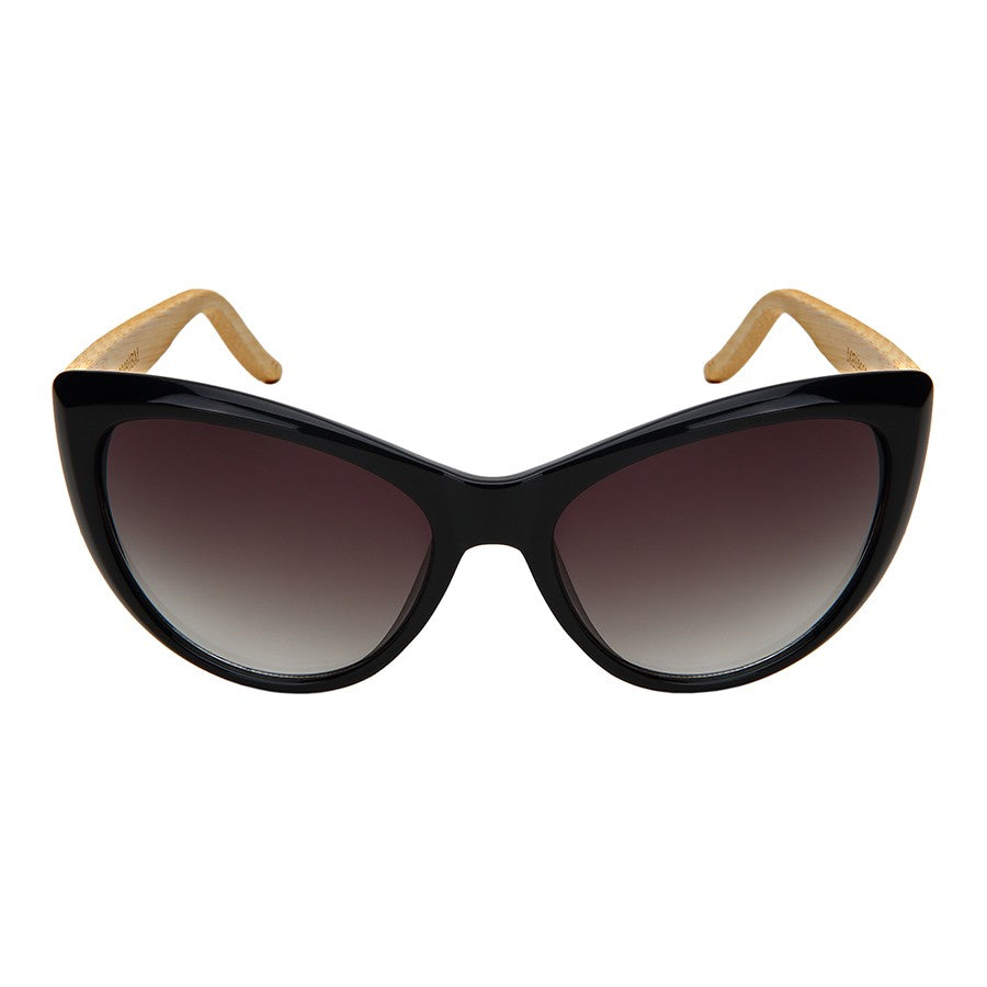 CAT EYES BAMBOO W/BAG WOMEN WHOLESALE SUNGLASSES 32090BM-AP-BAG