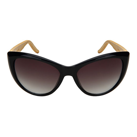 CAT EYES BAMBOO W/BAG WOMEN WHOLESALE SUNGLASSES 32090BM-AP-BAG
