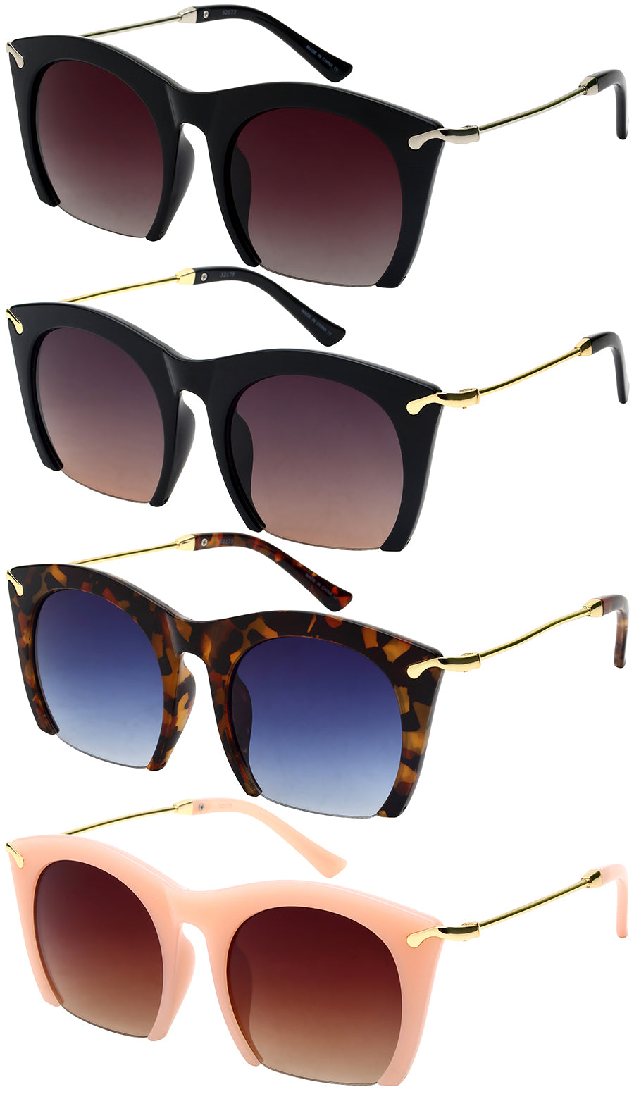 BUTTERFLY WOMEN SUNGLASSES IN BULK 32175-OCR