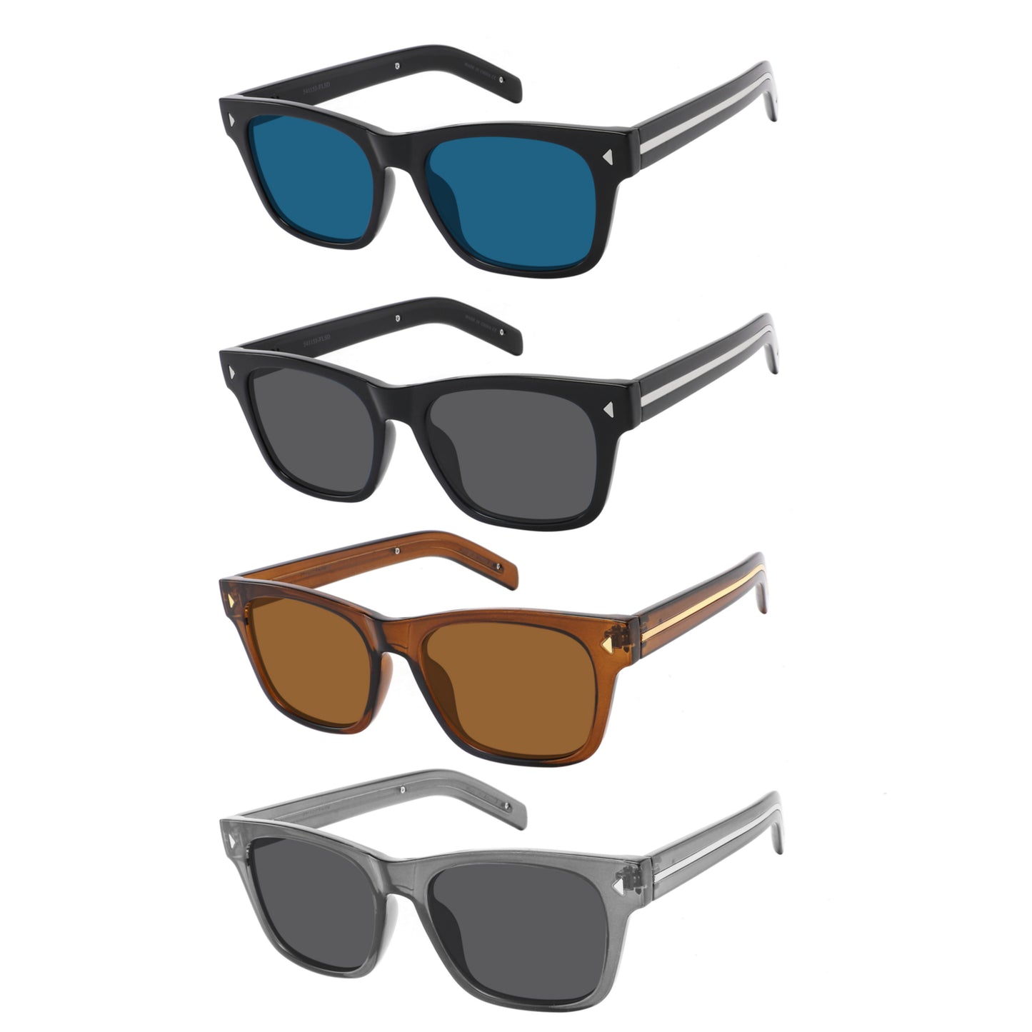 SQUARE HORN-RIM UNISEX SUNGLASS 541153-FLSD