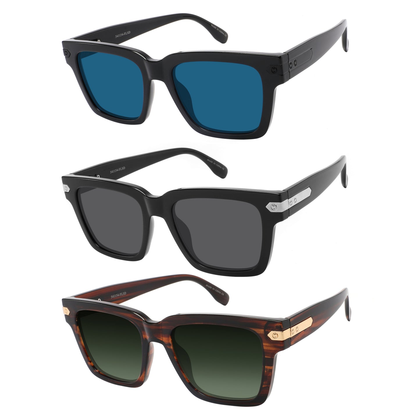 CLASSIC HORN-RIM UNISEX SUNGLASS 541154-FLSD