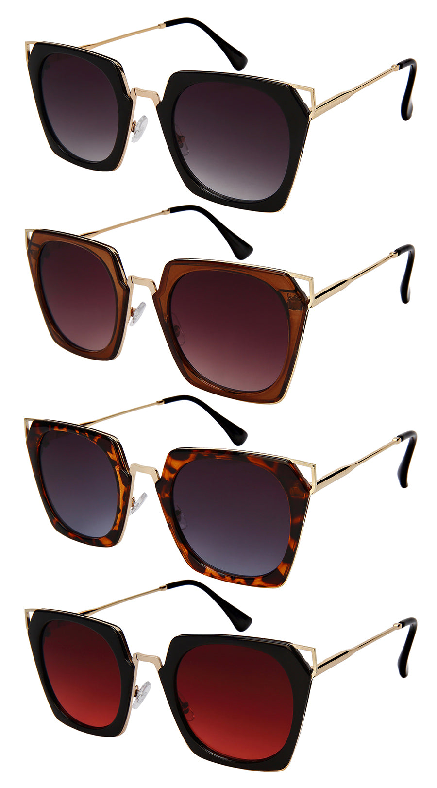 GEOMETRIC STYLE BULK WHOLESALE SUNGLASSES 3314-FLOCR