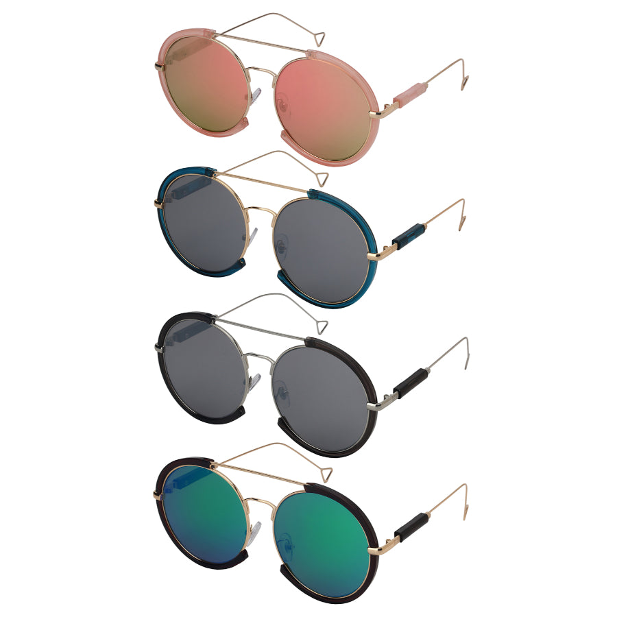 ROUND - OVAL LADIES BULK WHOLESALE SUNGLASSES 3337-FLREV