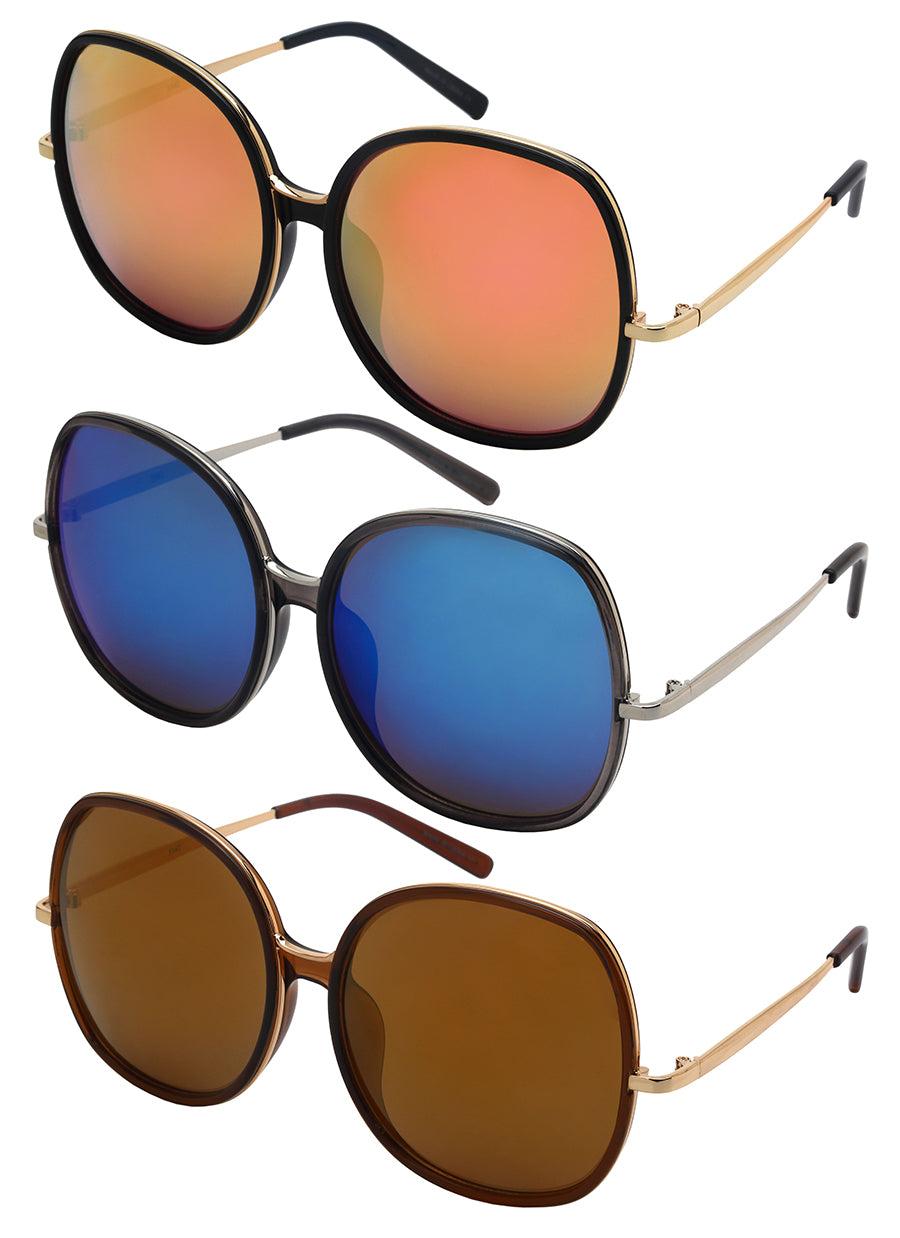 SQUARE LADIES BULK WHOLESALE SUNGLASSES 3342-REV