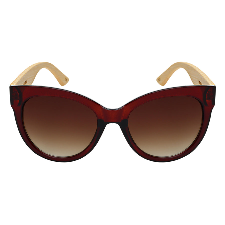 CATEYES BAMBOO TEMPLES WOMEN BULK SUNGLASSES 34108BM-AP