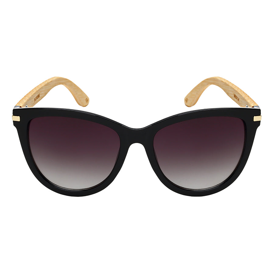 HORNED RIM BAMBOO TEMPLES LADIES SUNGLASSES WHOLESALE 34180BM-AP