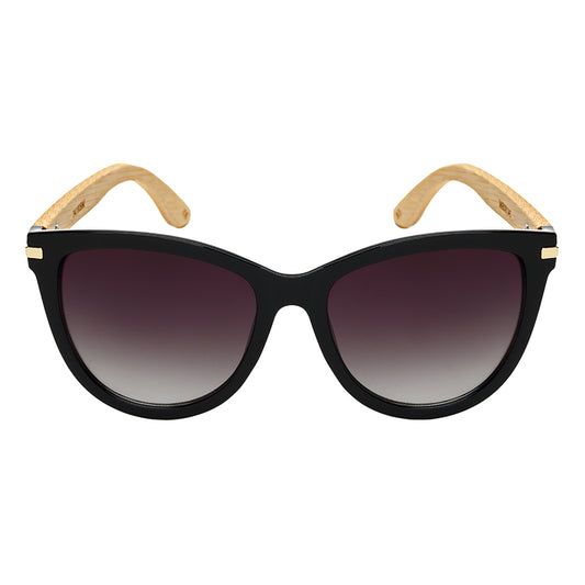 HORNED RIM BAMBOO TEMPLES LADIES SUNGLASSES WHOLESALE 34180BM-AP