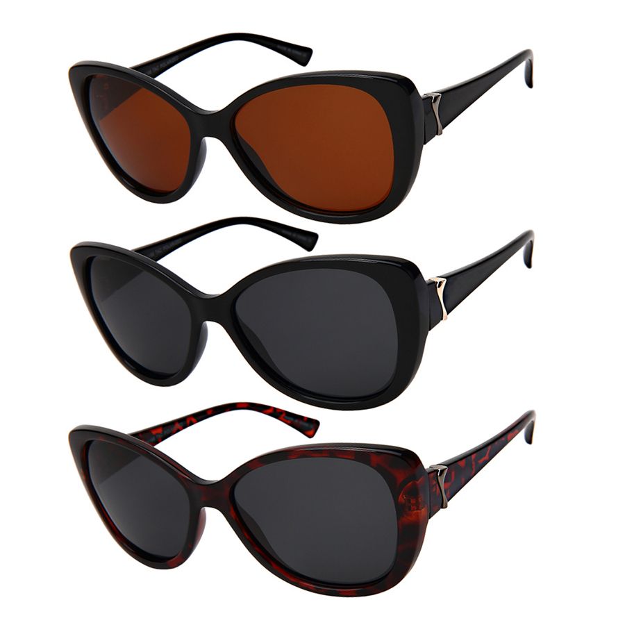 POLARIZED ROUND OVAL LADIES SUNGLASSES WHOLESALE 34196-P