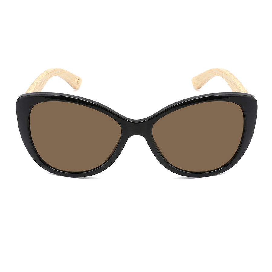 BAMBOO TEMPLES CAT EYE LADIES SUNGLASSES WHOLESALE 34196BM-AP