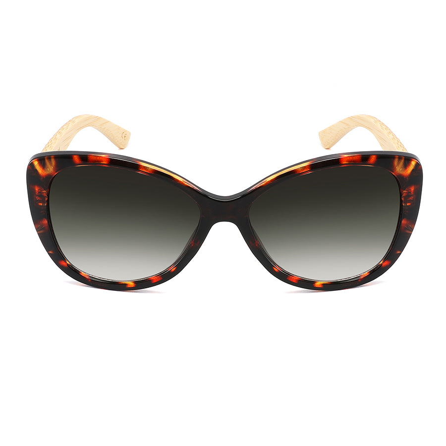 BAMBOO TEMPLES CAT EYE LADIES SUNGLASSES WHOLESALE 34196BM-AP