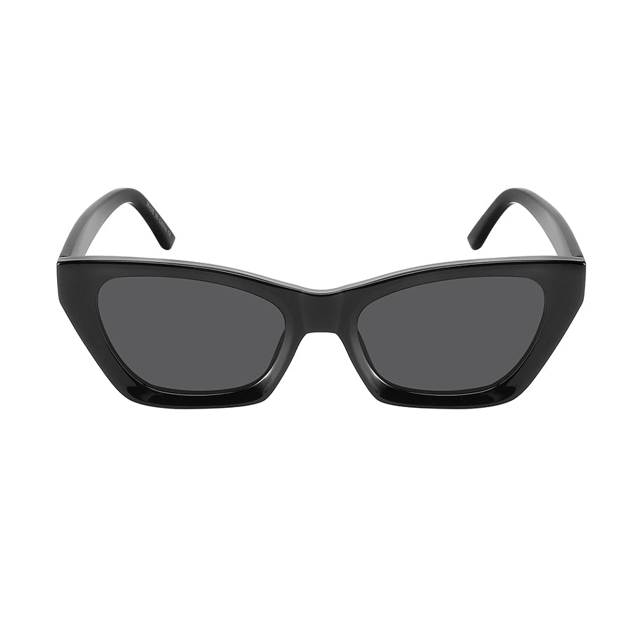 LADIES SUNGLASS SUPER DARK LENS FASHION CAT-EYES SLIM 34284-FLSD
