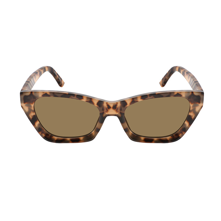 LADIES SUNGLASS SUPER DARK LENS FASHION CAT-EYES SLIM 34284-FLSD
