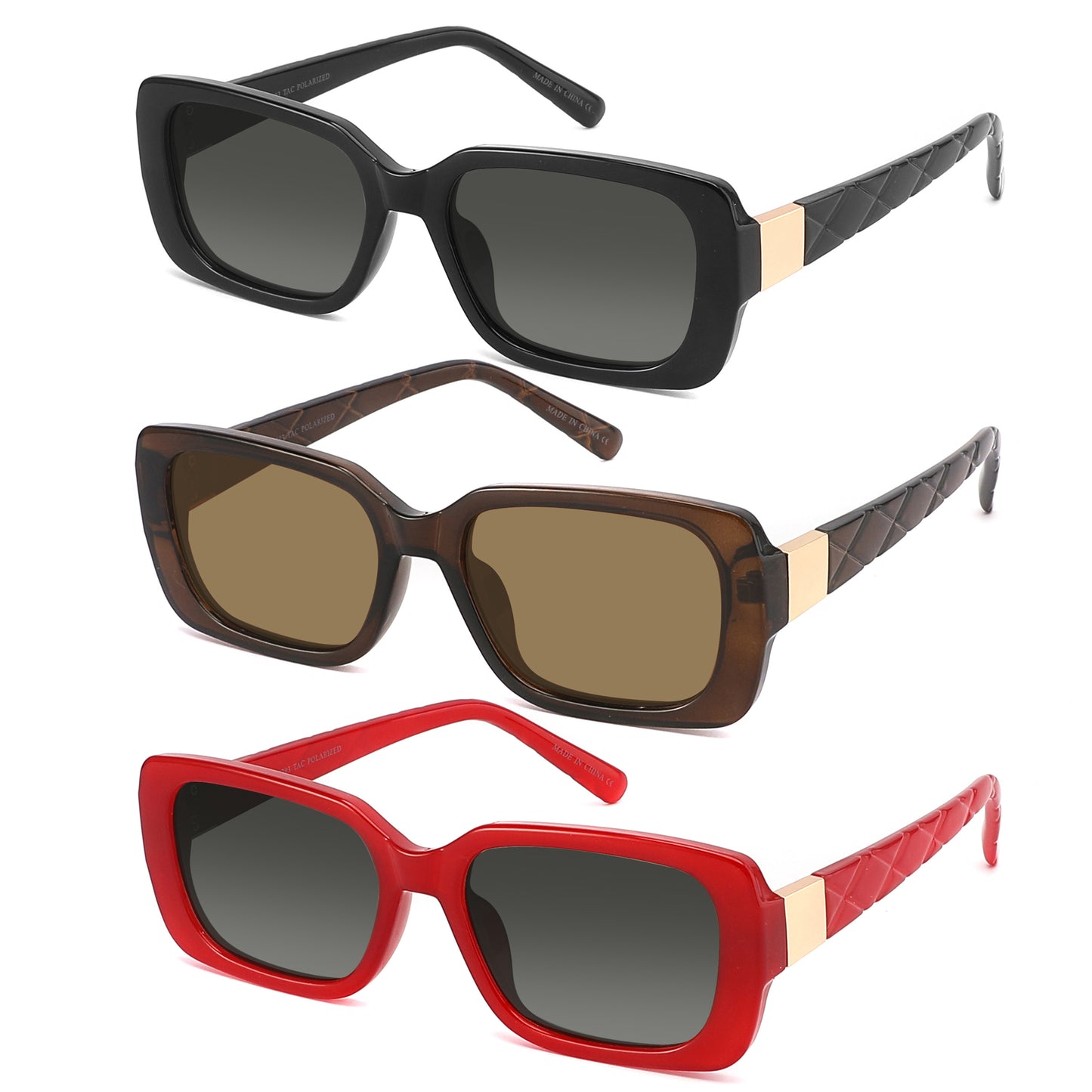 LADIES FASHION SQUARE / RECTANGULAR SUNGLASS 34293-FLAP