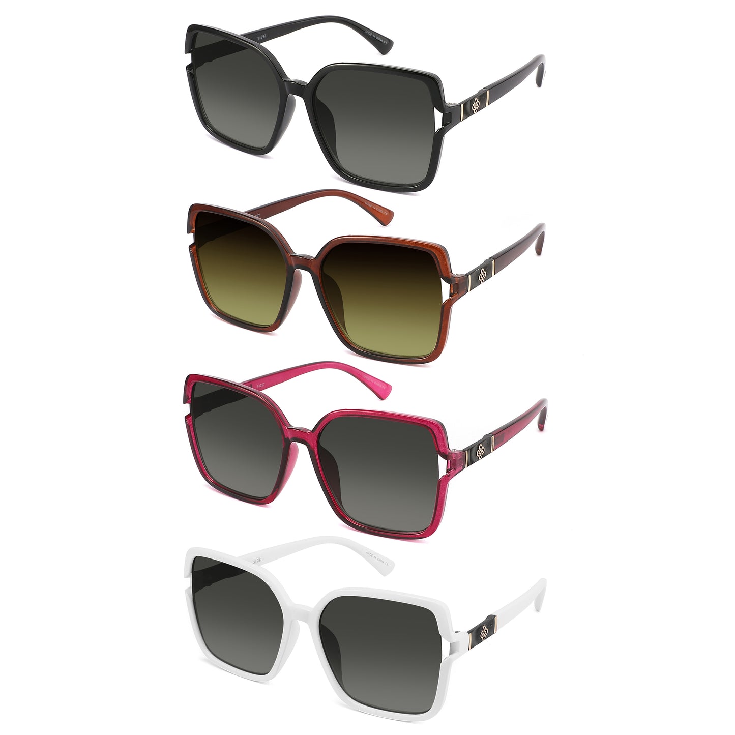 FASHION SQUARE WOMEN SUNGLASSES 34297-FLAP