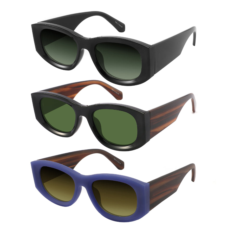 SQUARE LADIES SUNGLASSES WHOLESALE 34298-FLAP